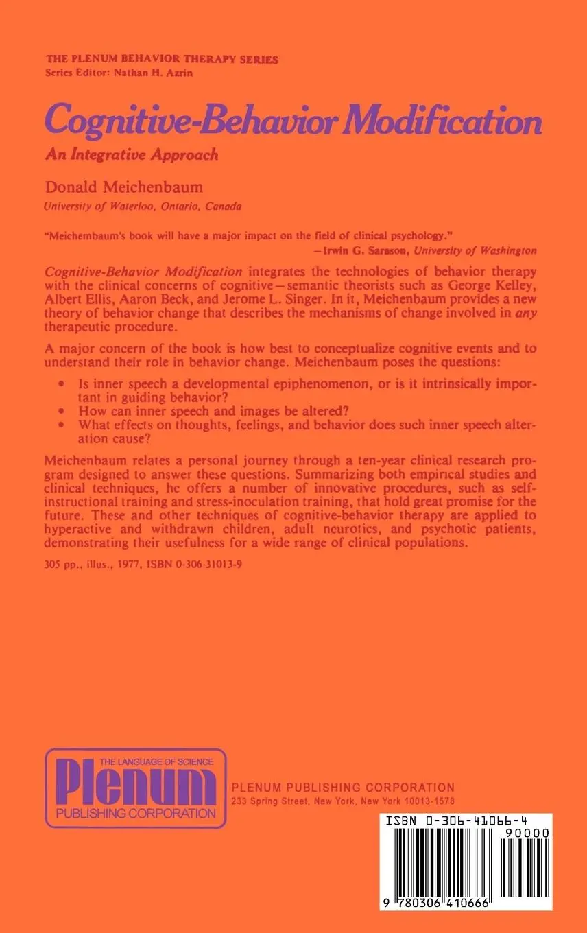Rückseite: 9780306410666 | Stress Reduction and Prevention | Donald Meichenbaum (u. a.) | Buch