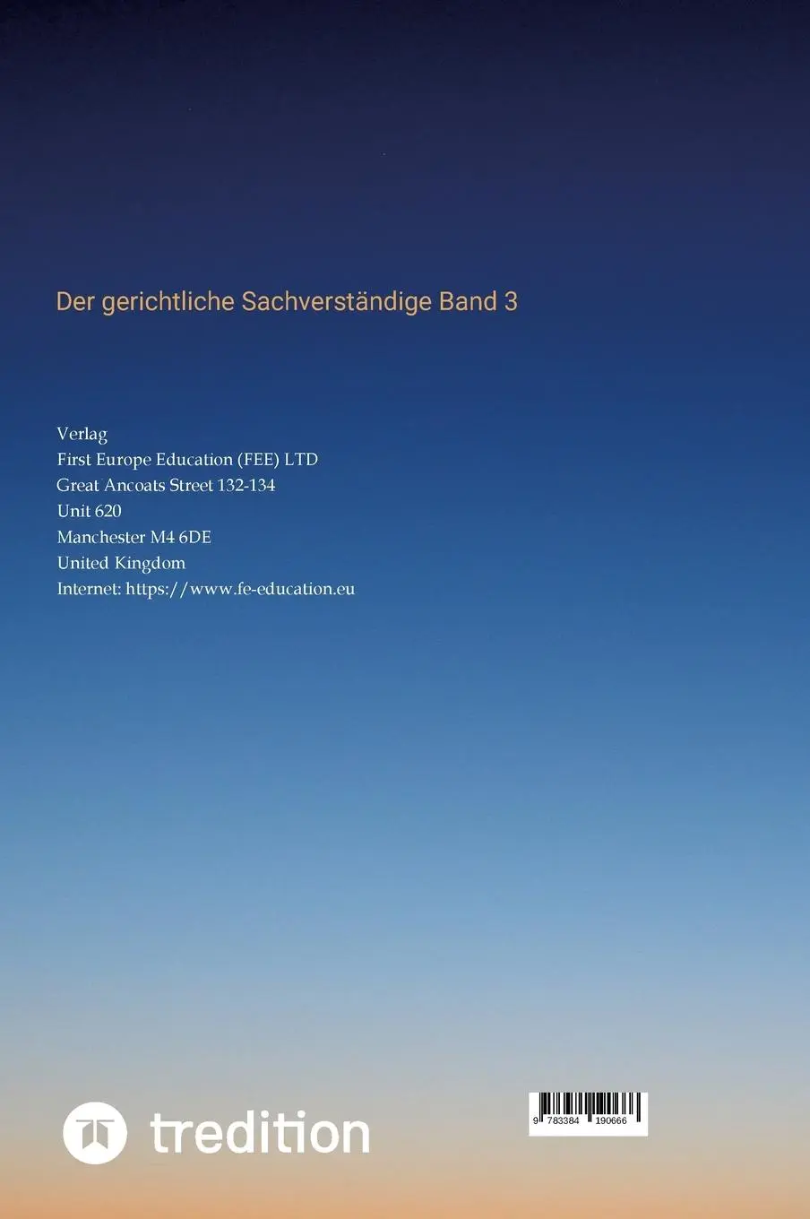 Rückseite: 9783384190666 | SV für Immobilien &amp; Grundstückswesen Band 3 | Nico Michaelis | Buch