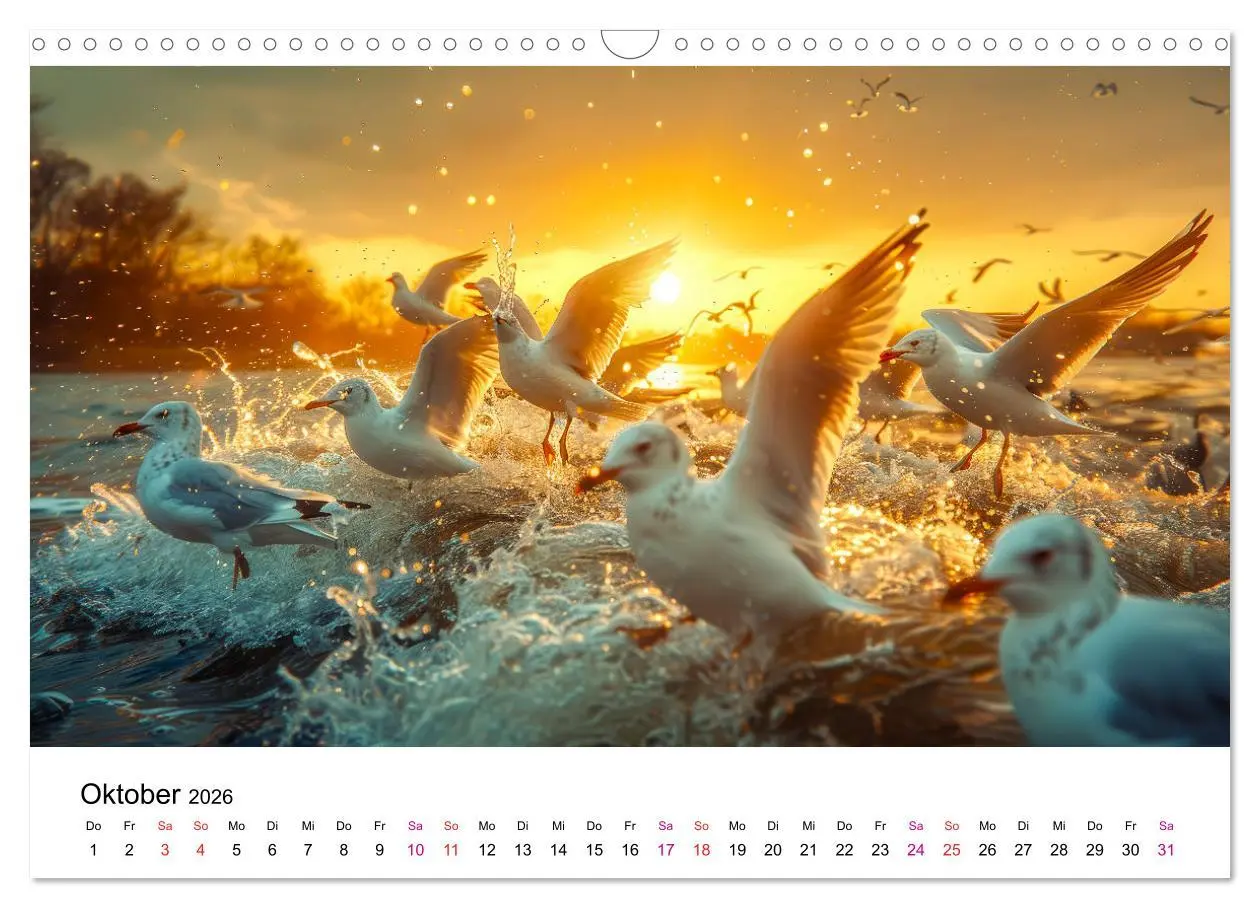 Bild: 9783457380666 | Maritim pur - Möwen (Wandkalender 2026 DIN A3 quer), CALVENDO...