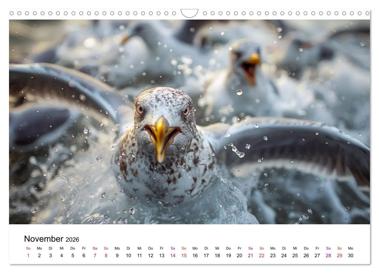 Bild: 9783457380666 | Maritim pur - Möwen (Wandkalender 2026 DIN A3 quer), CALVENDO...