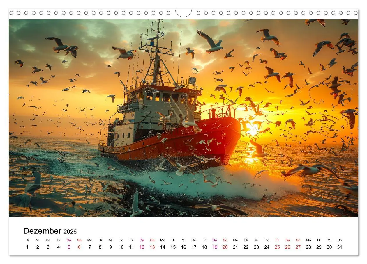 Bild: 9783457380666 | Maritim pur - Möwen (Wandkalender 2026 DIN A3 quer), CALVENDO...