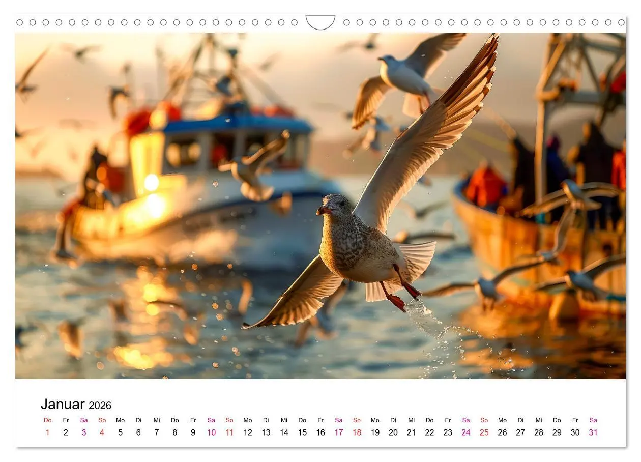 Bild: 9783457380666 | Maritim pur - Möwen (Wandkalender 2026 DIN A3 quer), CALVENDO...