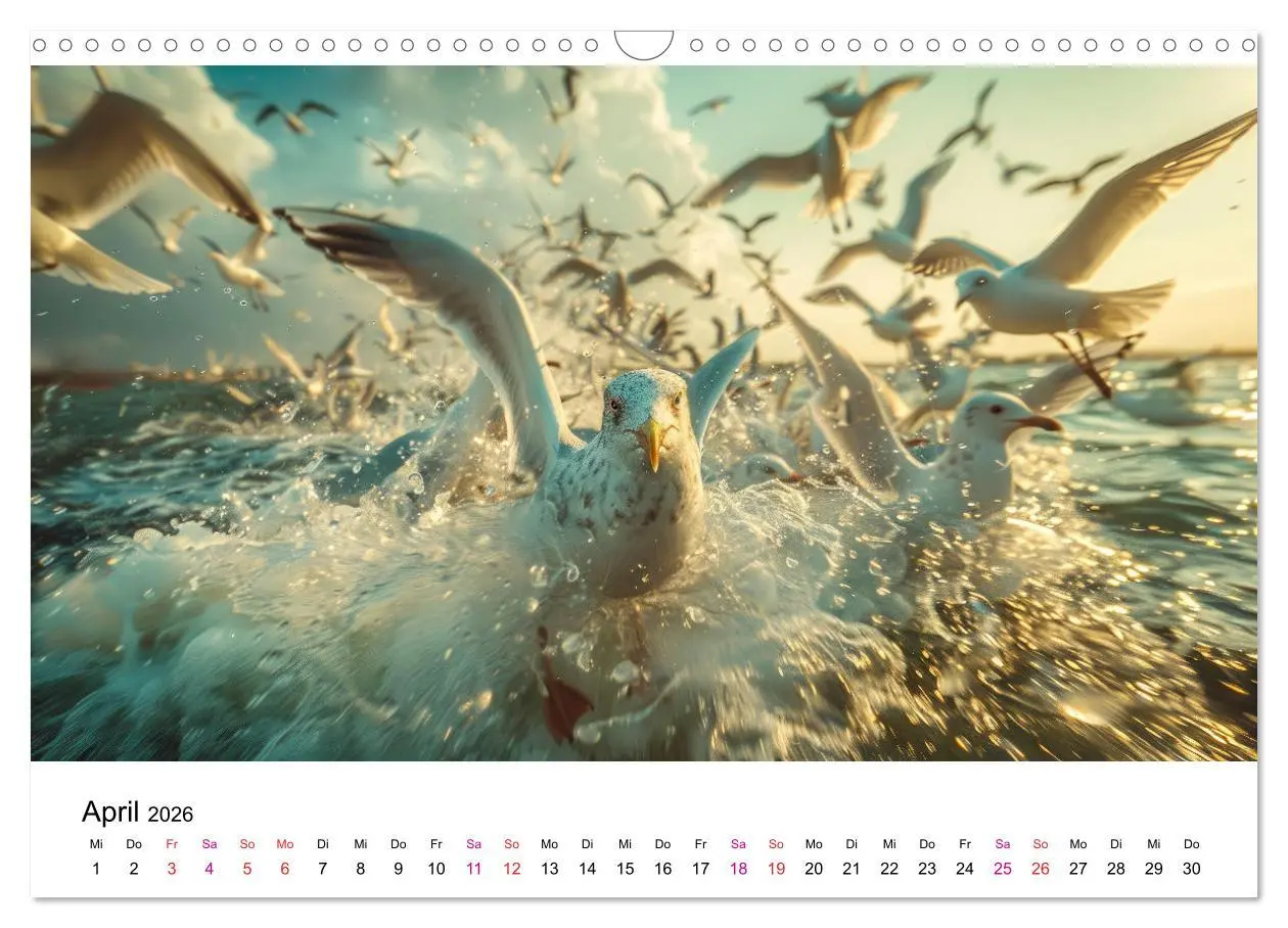 Bild: 9783457380666 | Maritim pur - Möwen (Wandkalender 2026 DIN A3 quer), CALVENDO...
