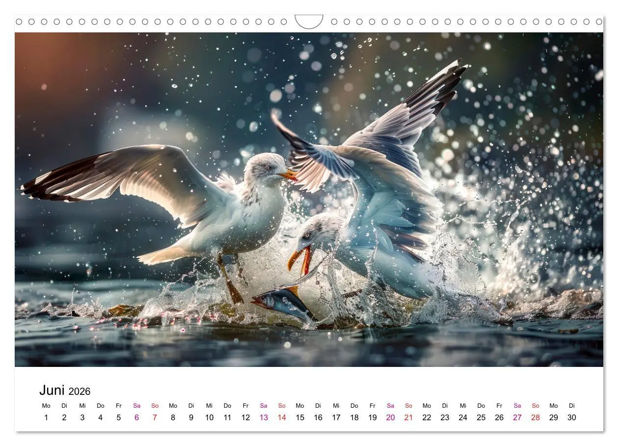 Bild: 9783457380666 | Maritim pur - Möwen (Wandkalender 2026 DIN A3 quer), CALVENDO...