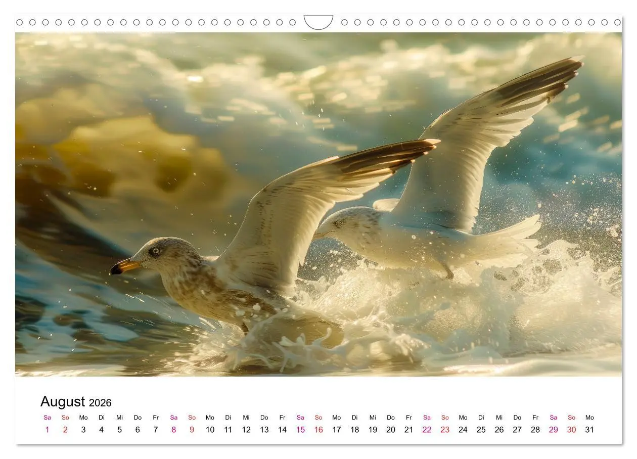 Bild: 9783457380666 | Maritim pur - Möwen (Wandkalender 2026 DIN A3 quer), CALVENDO...