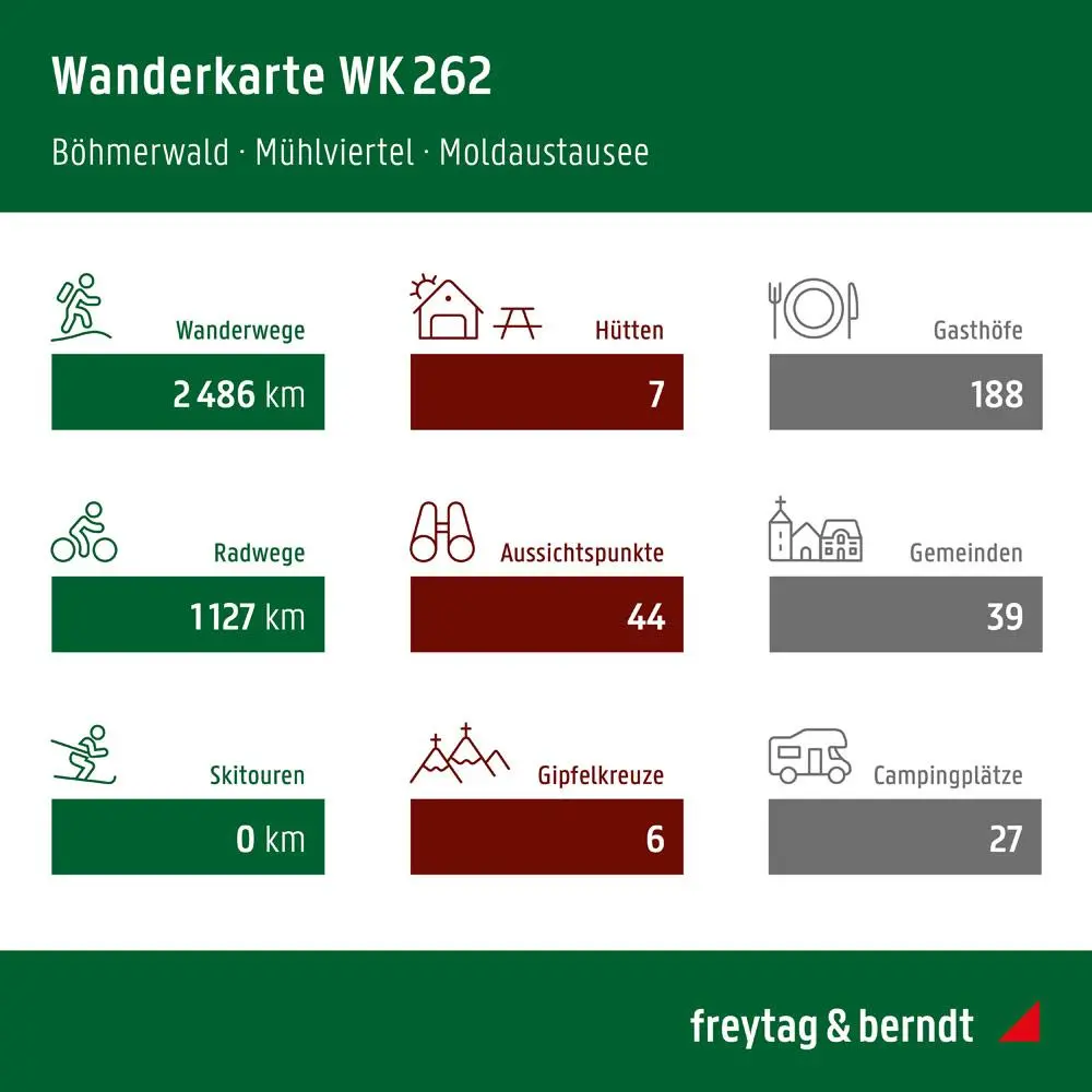 Bild: 9783707920666 | freytag &amp; berndt Wanderkarte WK 262 Böhmerwald, Moldaustausee -...