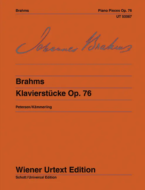 Cover: 9783850550666 | Piano Pieces Op. 76 | Johannes Brahms | Wiener Urtext Edition | Buch