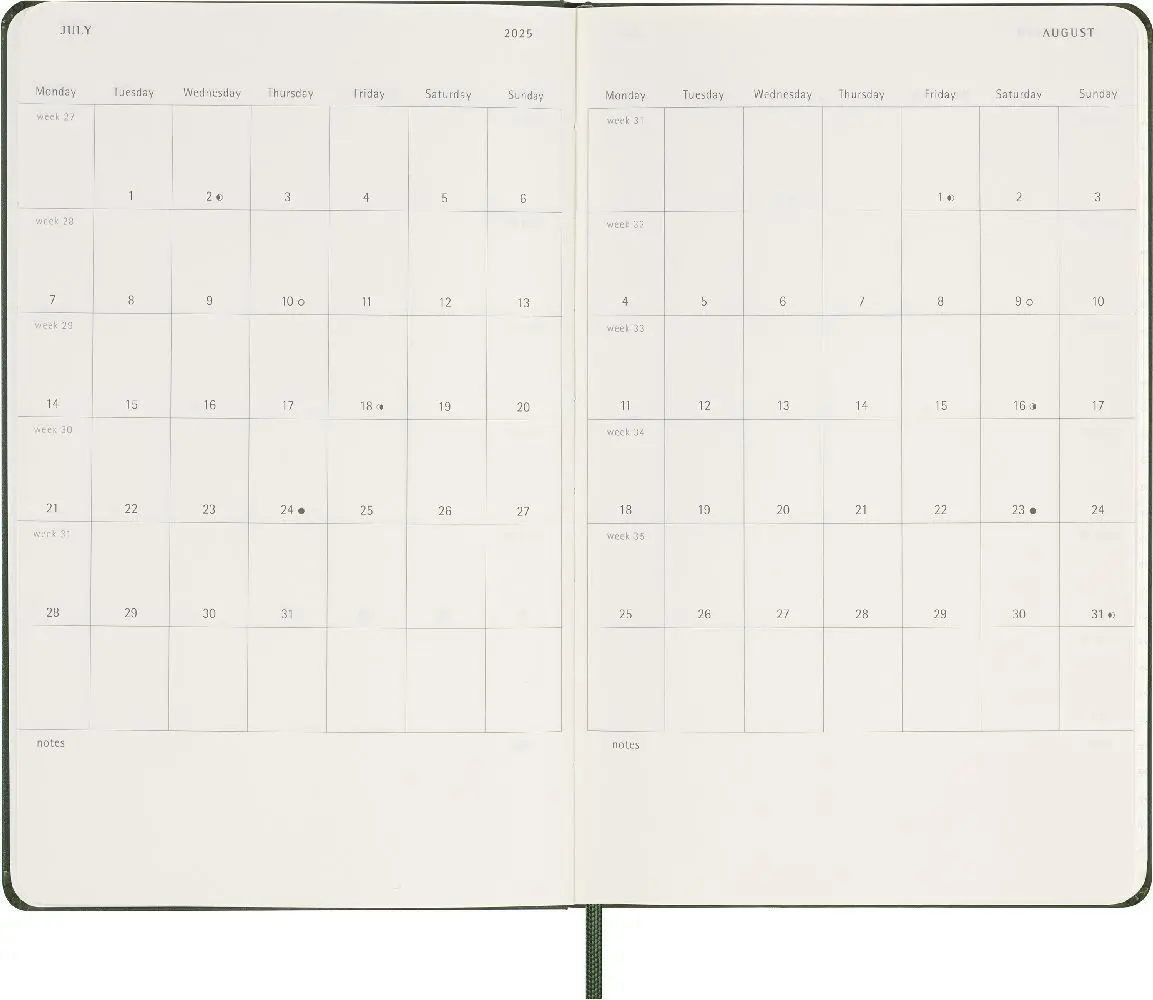 Bild: 8056999270766 | Moleskine 12 Monate Tageskalender 2025, Large/A5 | Buch | 400 S.