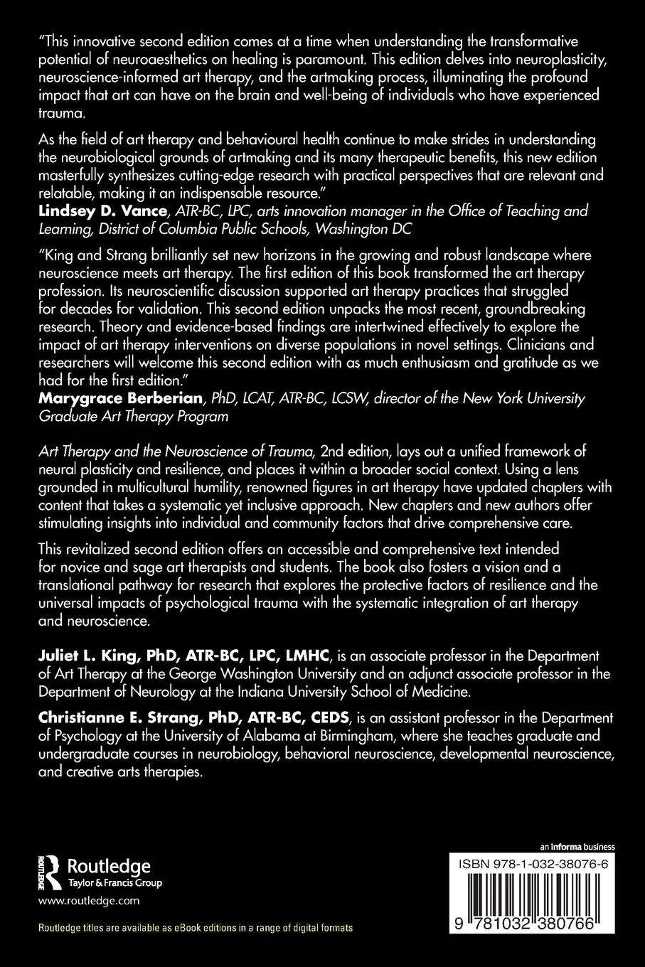 Rückseite: 9781032380766 | Art Therapy and the Neuroscience of Trauma | Strang (u. a.) | Buch