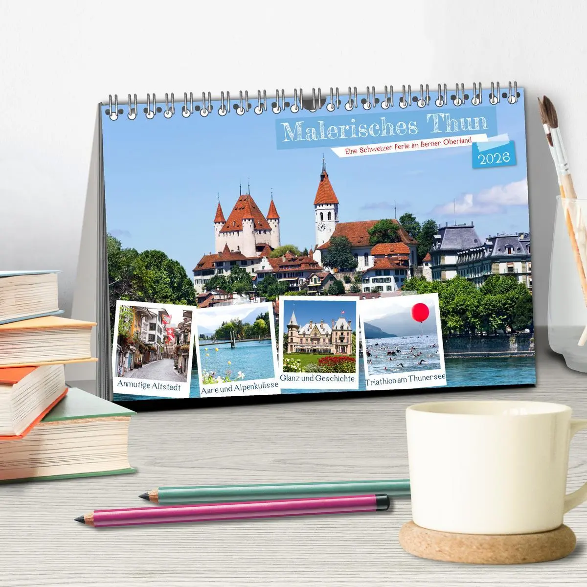 Bild: 9783457370766 | Malerisches Thun (Tischkalender 2026 DIN A5 quer), CALVENDO...