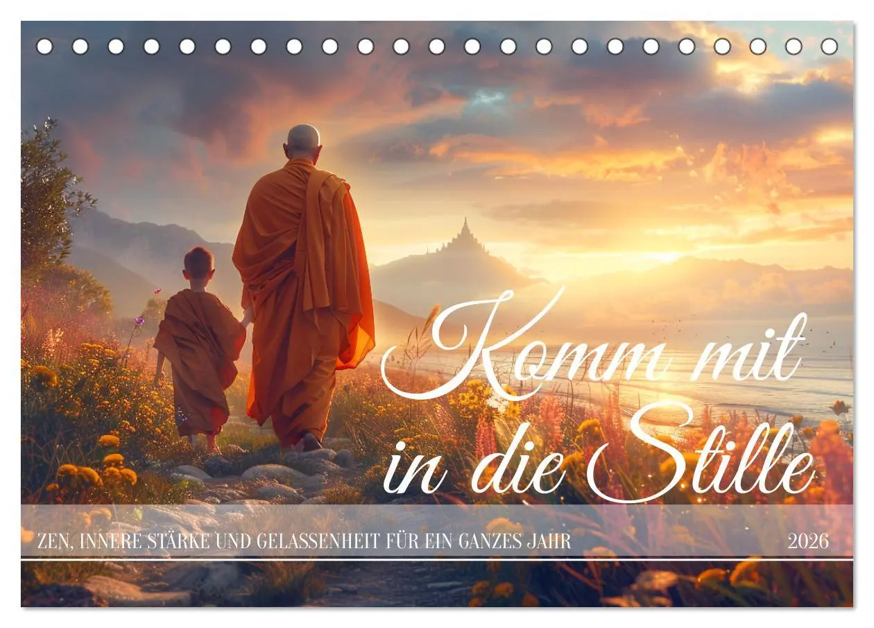 Cover: 9783457440766 | Komm mit in die Stille (Tischkalender 2026 DIN A5 quer), CALVENDO...