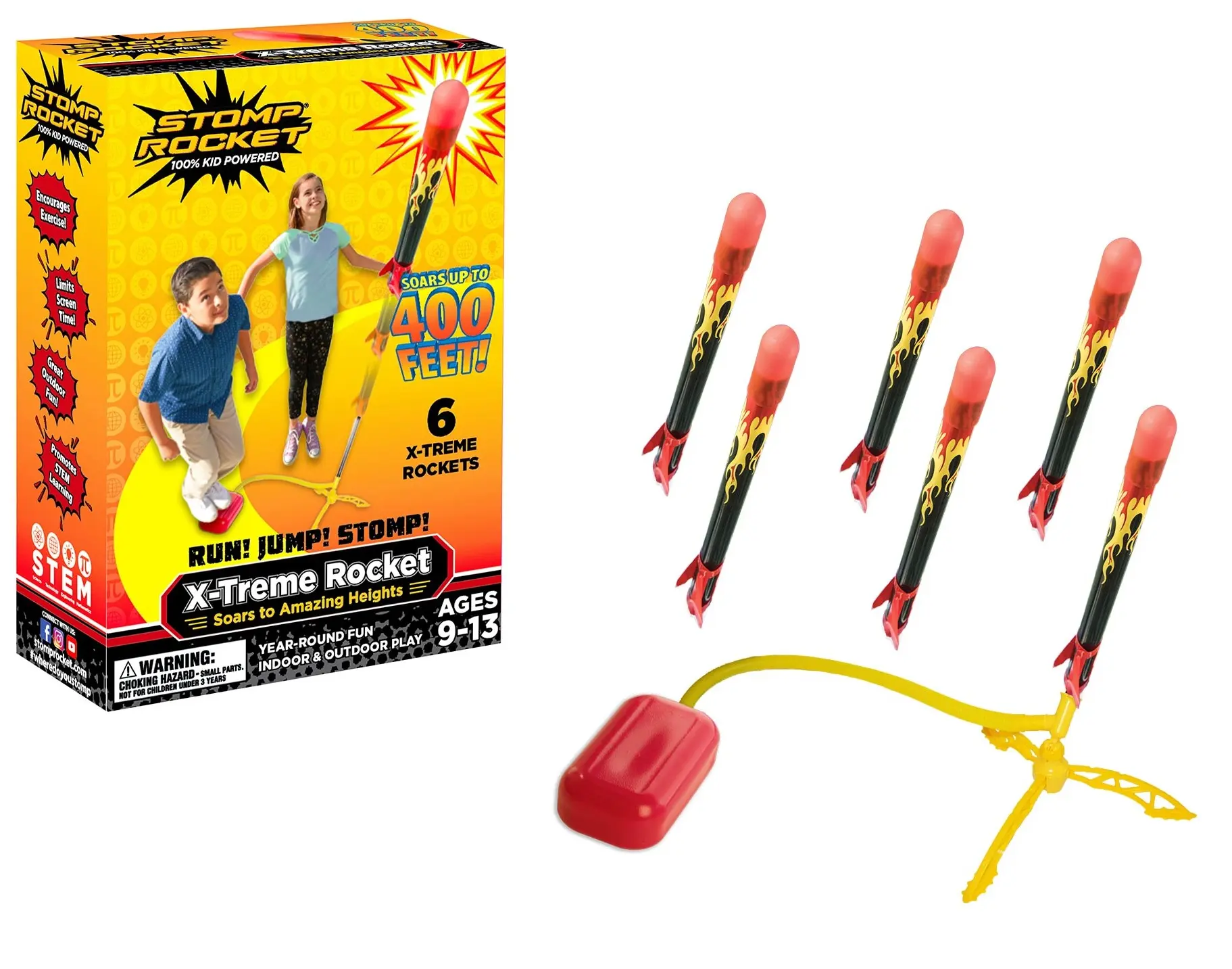 Cover: 795516300866 | Stomp Rocket 365040 - Stomp Rocket X-Treme, Startrampe mit 6 Raketen