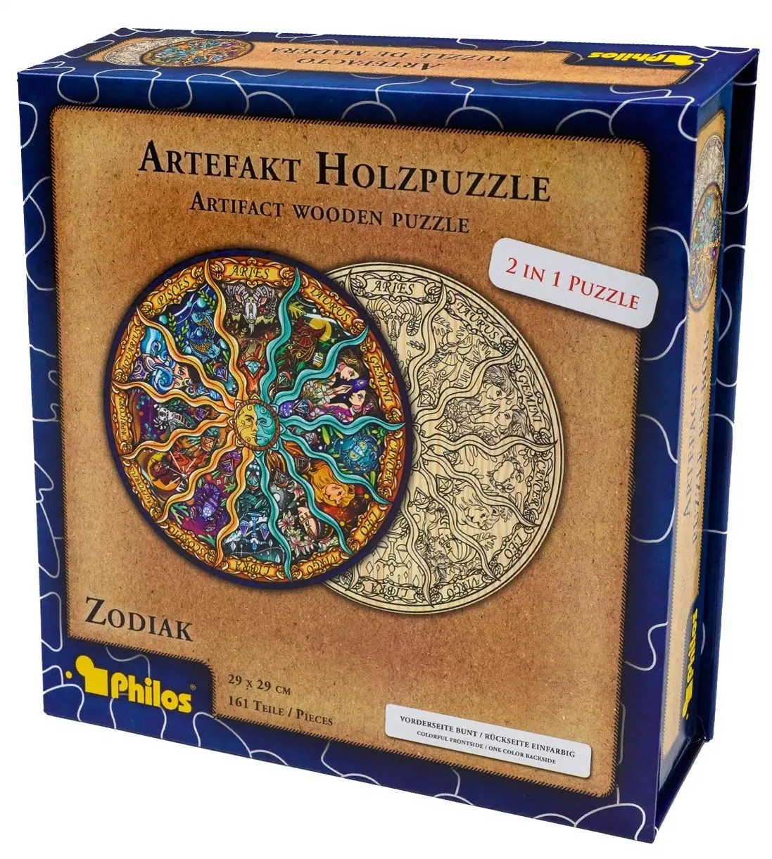 Cover: 4014156090866 | Philos 9026 - Artefakt Holzpuzzle 2in1 Zodiak, 161 Teile | Puzzle