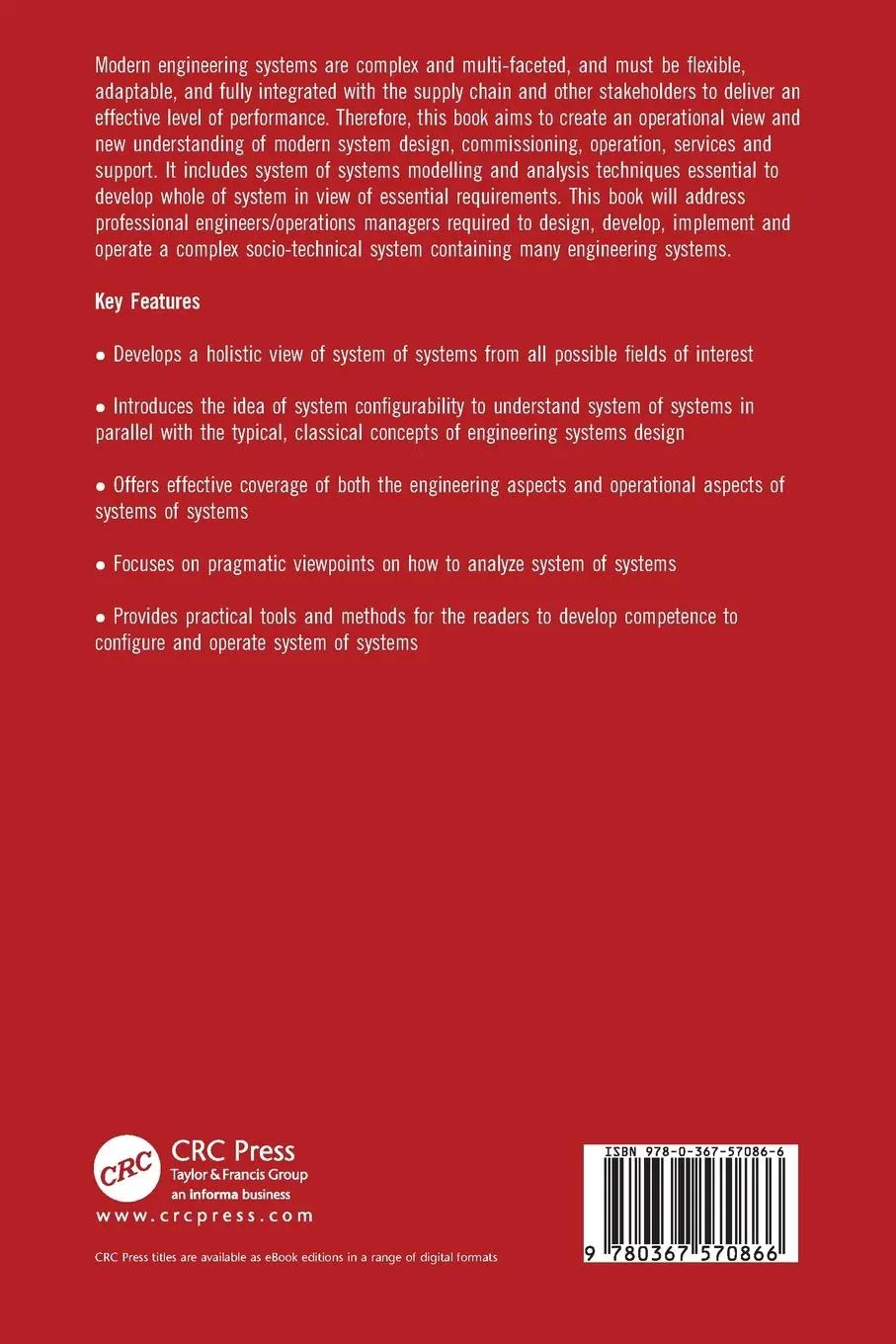 Rückseite: 9780367570866 | Engineering and Operations of System of Systems | John Mo (u. a.)