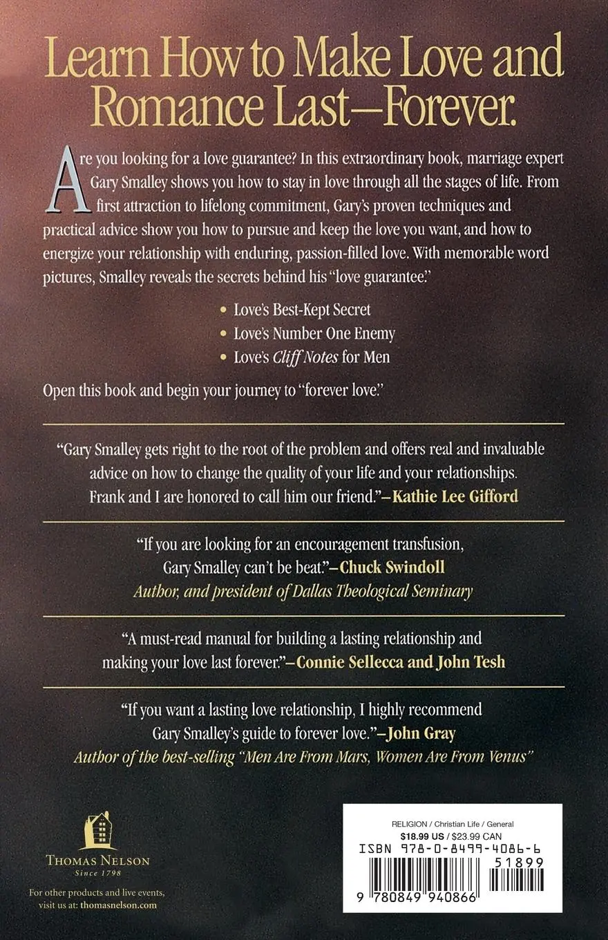 Rückseite: 9780849940866 | Making Love Last Forever | Gary Smalley | Taschenbuch | Englisch