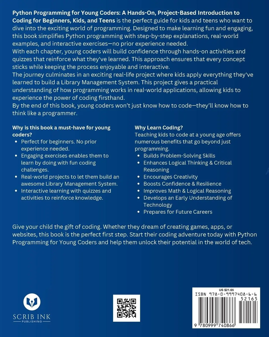 Rückseite: 9780999740866 | Python Programming for Young Coders | Anand Pandey | Taschenbuch