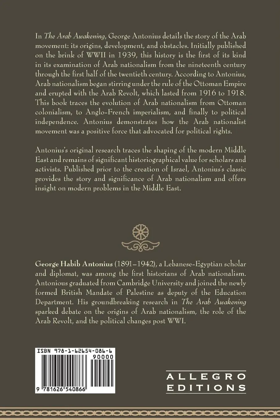 Rückseite: 9781626540866 | The Arab Awakening | The Story of the Arab National Movement | Buch