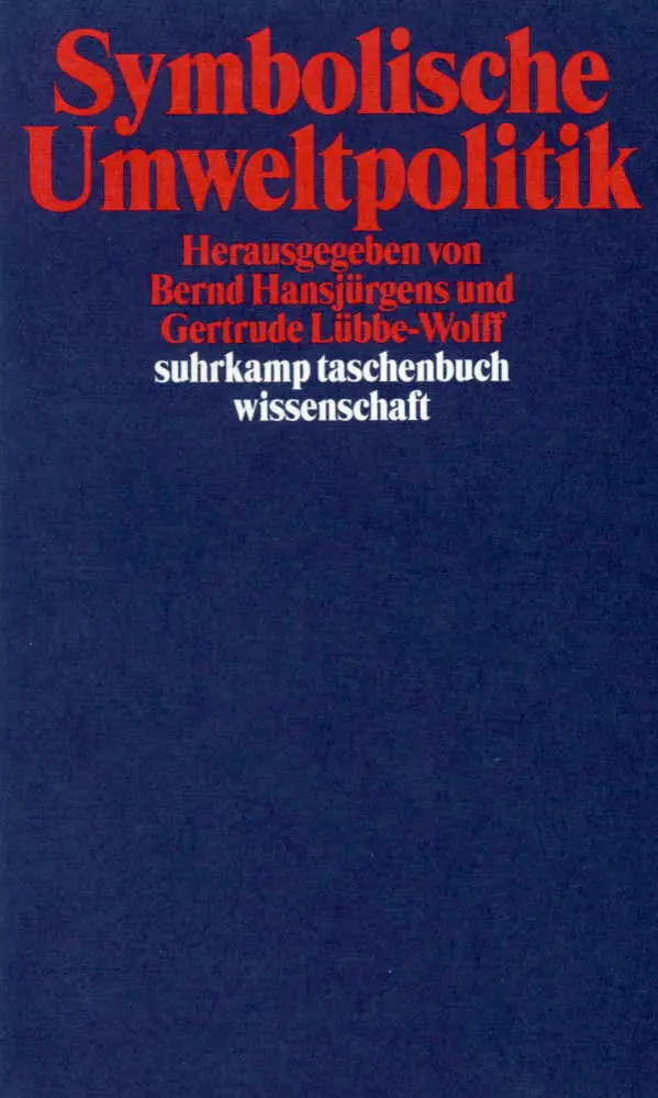 Cover: 9783518290866 | Symbolische Umweltpolitik | Gertrude Lübbe-Wolff | Taschenbuch | 2000