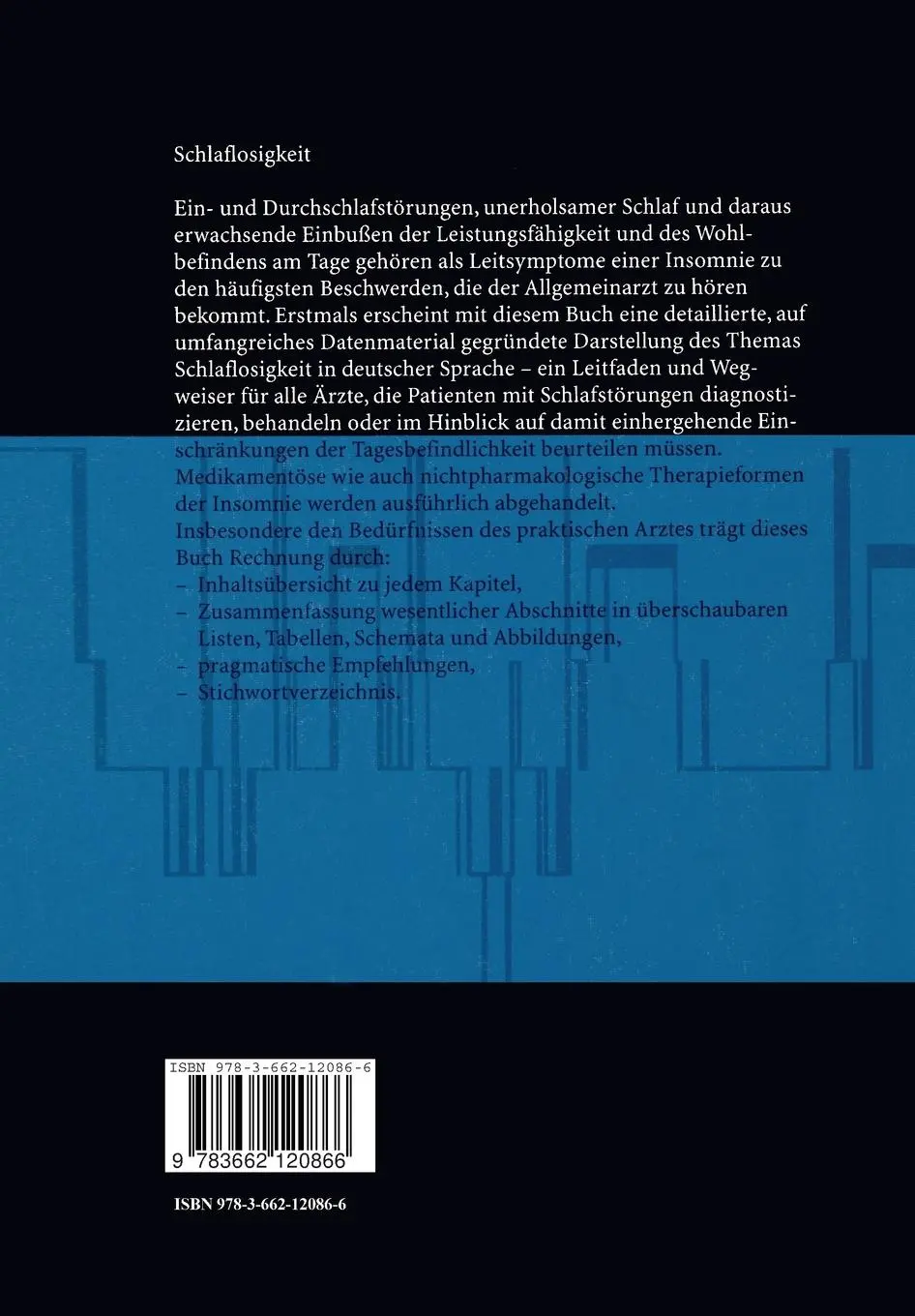 Rückseite: 9783662120866 | Insomnie | Schlaflosigkeit Ursachen, Symptomatik und Therapie | Buch