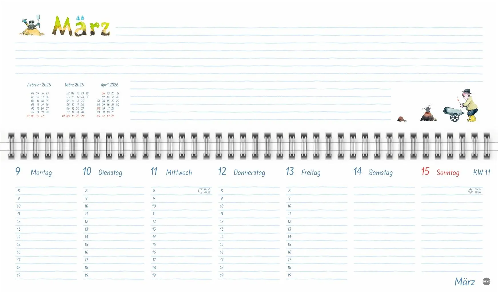 Bild: 9783756410866 | Helme Heine: Wochenquerplaner 2026 | Helme Heine | Kalender | 112 S.