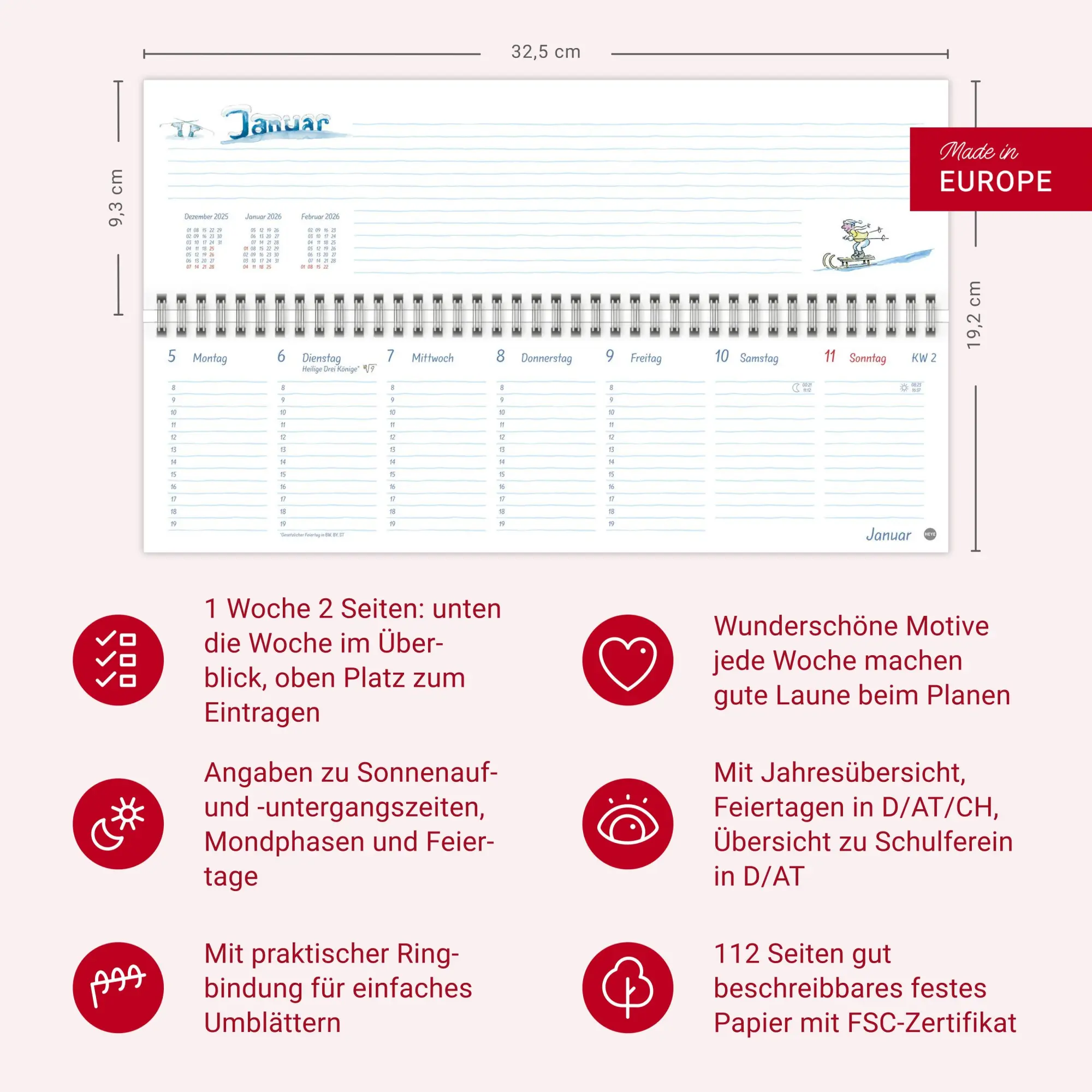 Bild: 9783756410866 | Helme Heine: Wochenquerplaner 2026 | Helme Heine | Kalender | 112 S.