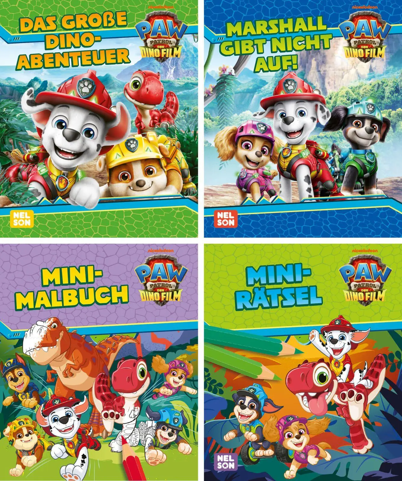 Nelson Mini-Bücher: PAW Patrol - Der Dinofilm 1-4