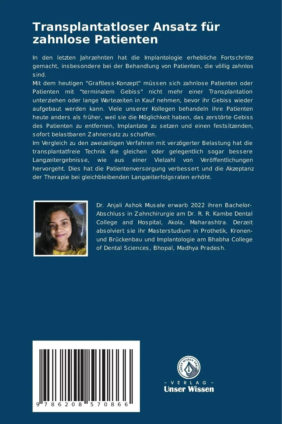 Rückseite: 9786208570866 | Transplantatloser Ansatz für zahnlose Patienten | Musale (u. a.)