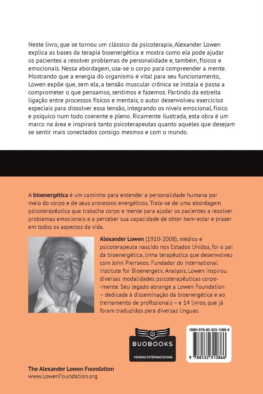 Rückseite: 9788532310866 | Bioenergética | Alexander Lowen | Taschenbuch | Portugiesisch | 2017