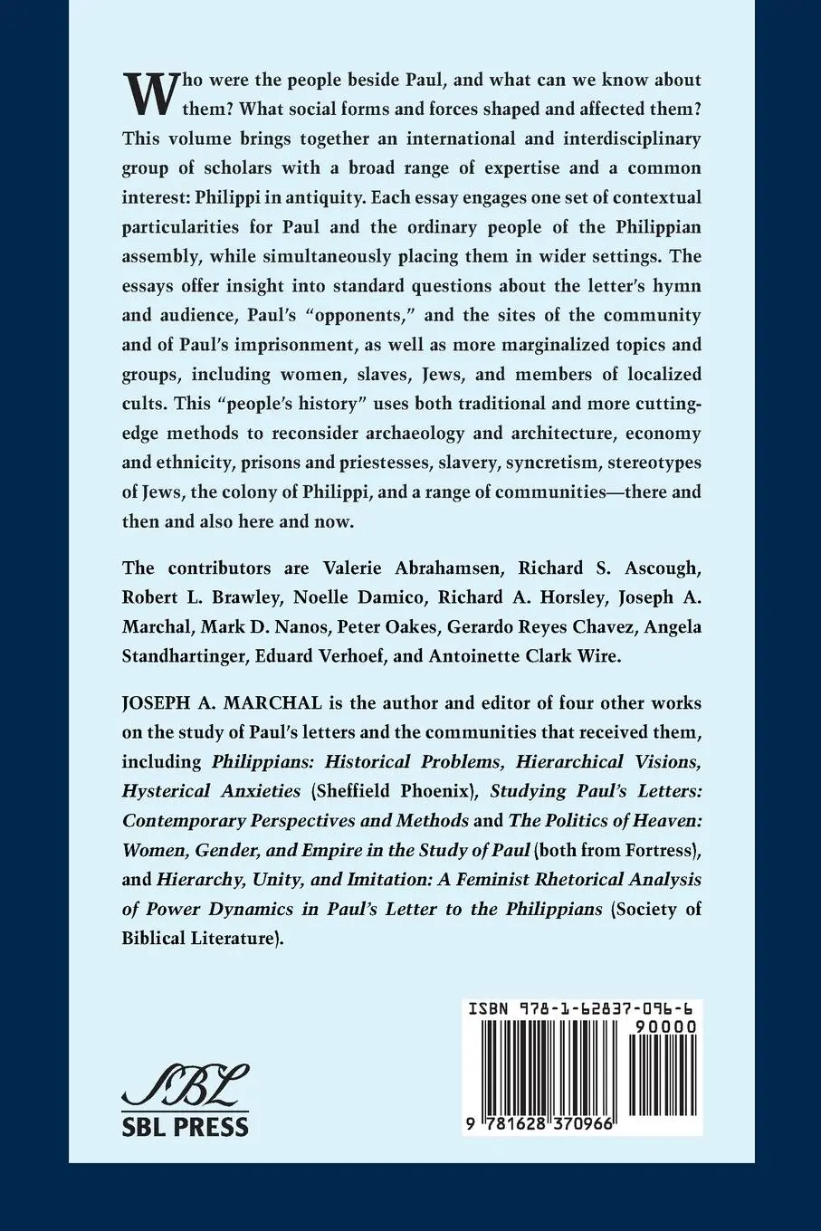 Rückseite: 9781628370966 | The People beside Paul | Joseph A. Marchal | Taschenbuch | Englisch
