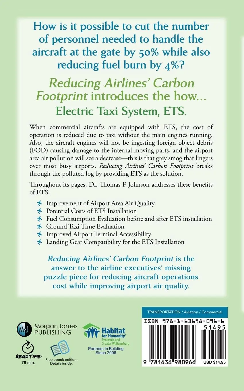 Rückseite: 9781636980966 | Reducing Airlines' Carbon Footprint | Thomas F. Johnson | Taschenbuch