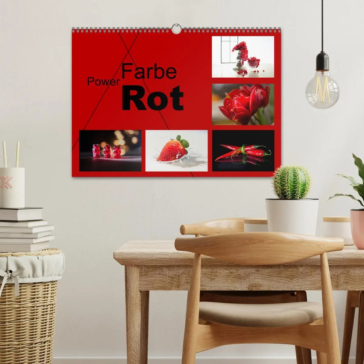 Bild: 9783457800966 | Powerfarbe Rot (Wandkalender 2026 DIN A3 quer), CALVENDO...