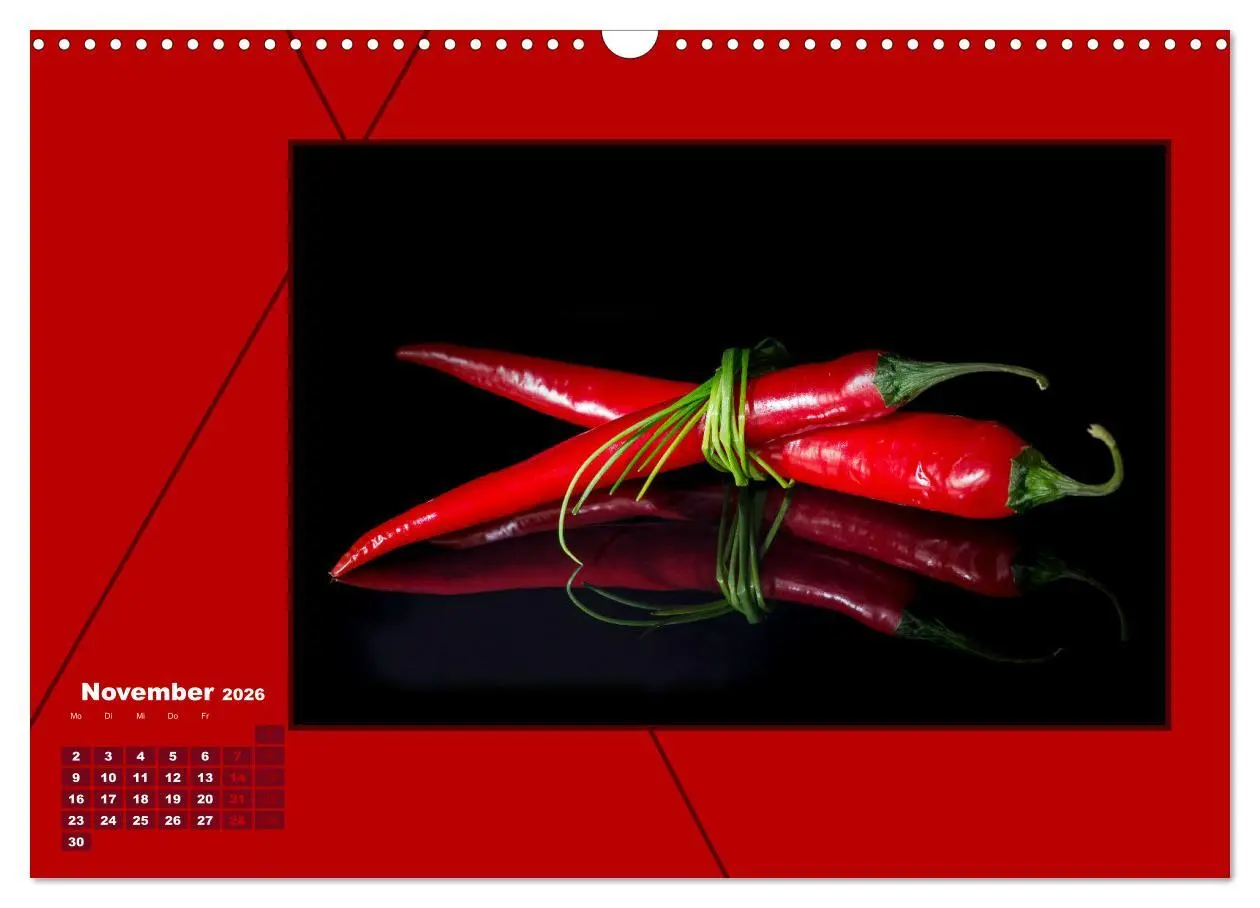 Bild: 9783457800966 | Powerfarbe Rot (Wandkalender 2026 DIN A3 quer), CALVENDO...