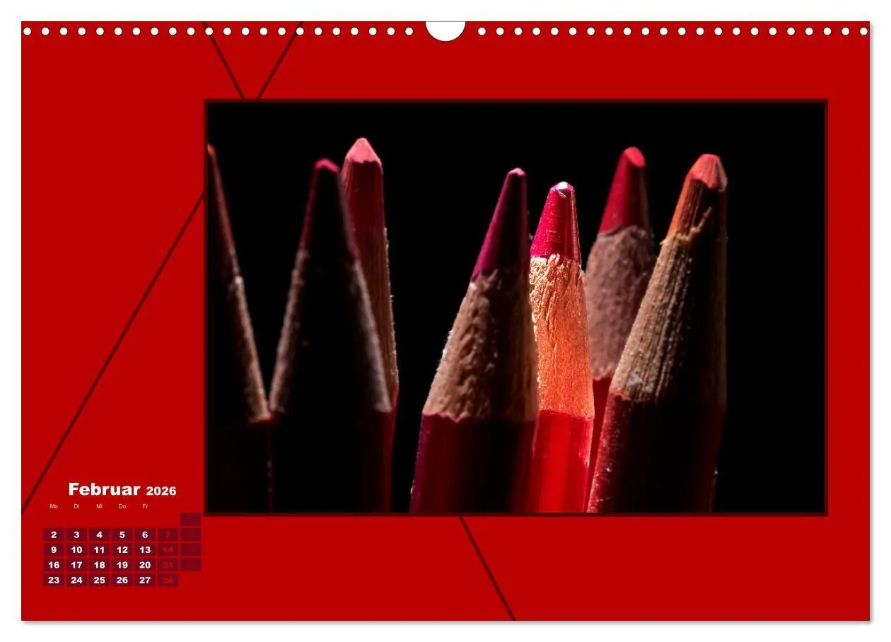 Bild: 9783457800966 | Powerfarbe Rot (Wandkalender 2026 DIN A3 quer), CALVENDO...