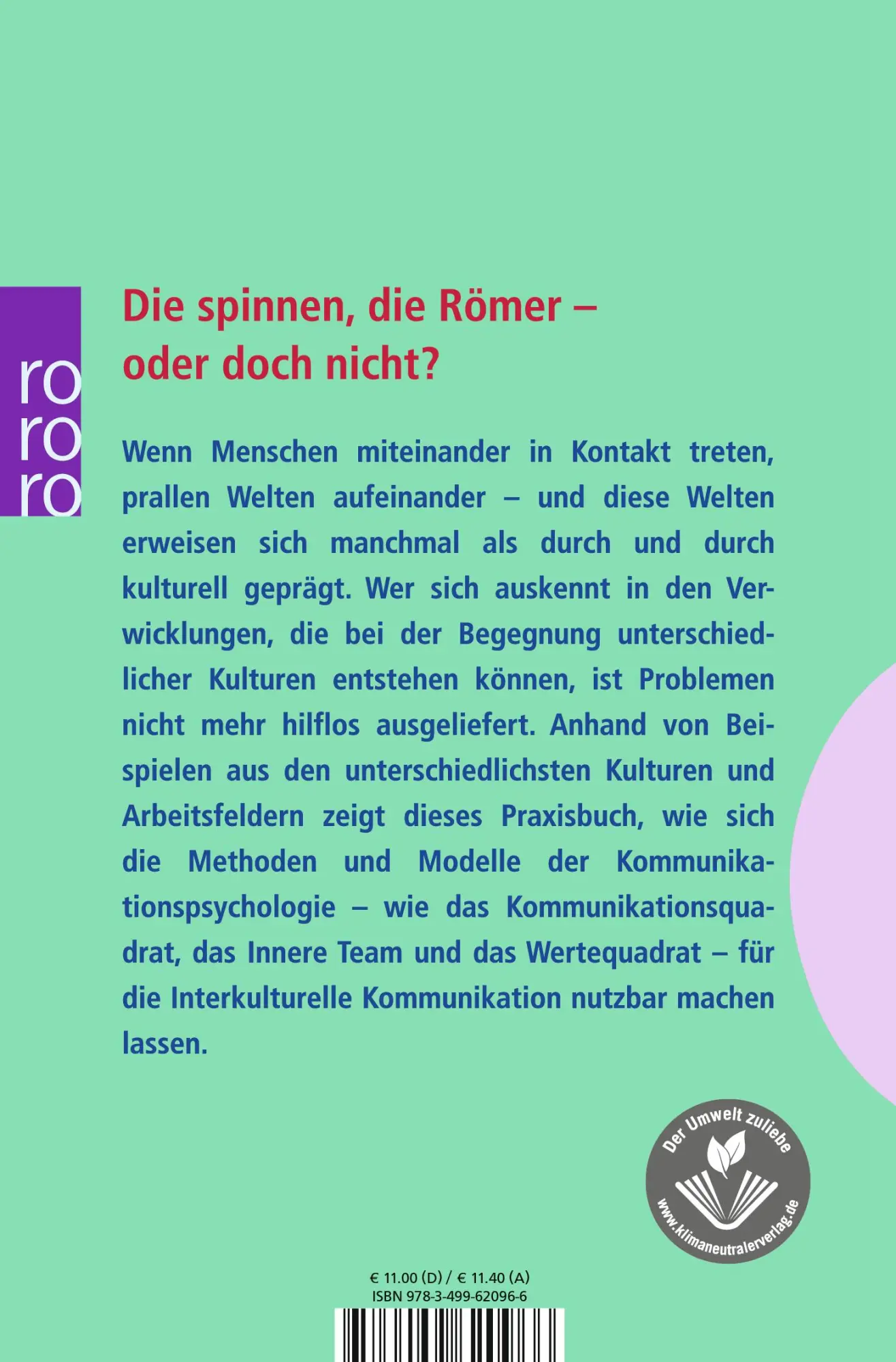 Rückseite: 9783499620966 | Interkulturelle Kommunikation | Methoden, Modelle, Beispiele | Buch