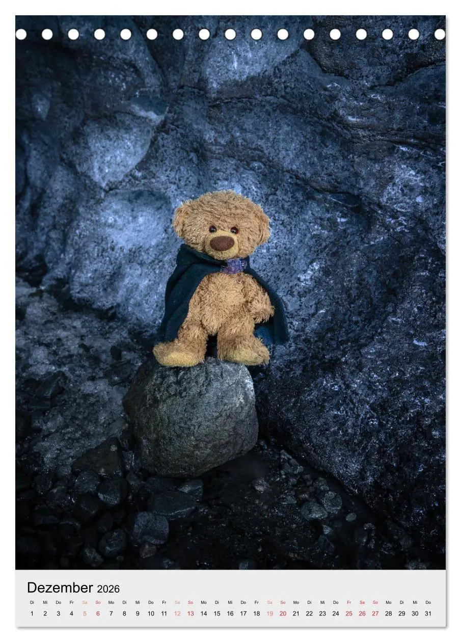 Bild: 9783516370966 | Travelling Teddy in Island (Tischkalender 2026 DIN A5 hoch),...