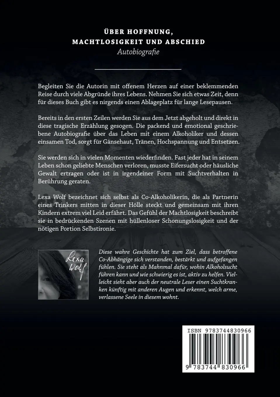 Rückseite: 9783744830966 | Ich sehe dich sterben | Lexa Wolf | Taschenbuch | 440 S. | Deutsch