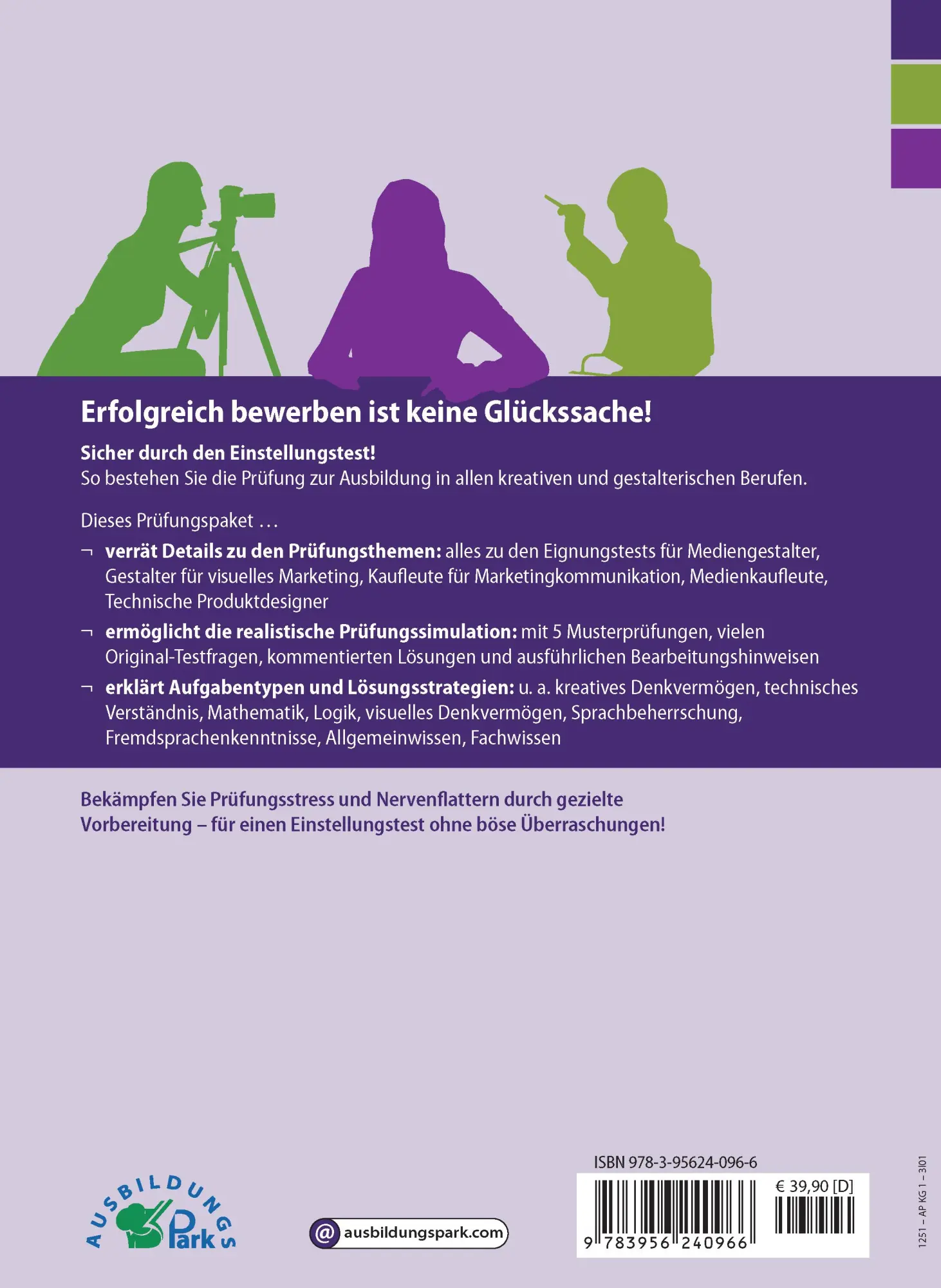 Rückseite: 9783956240966 | Der Einstellungstest / Eignungstest zur Ausbildung:...
