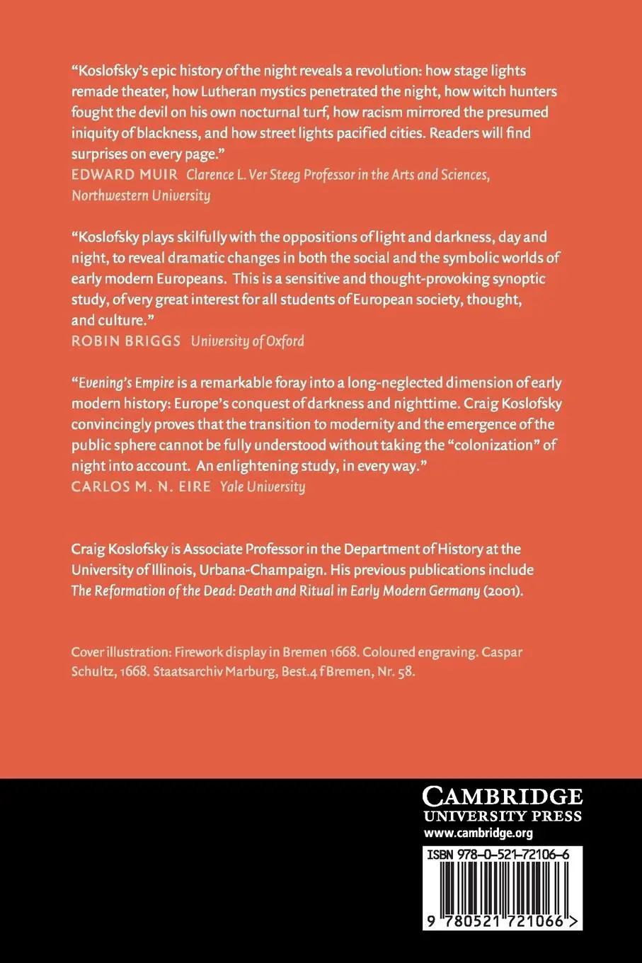 Rückseite: 9780521721066 | Evening's Empire | Craig Koslofsky | Taschenbuch | Englisch | 2015