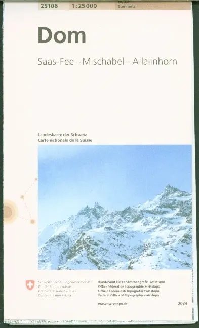 Cover: 9783302251066 | 25106 Dom | Saas-Fee - Mischabel - Allalionhorn | swisstopo | Gefalzt