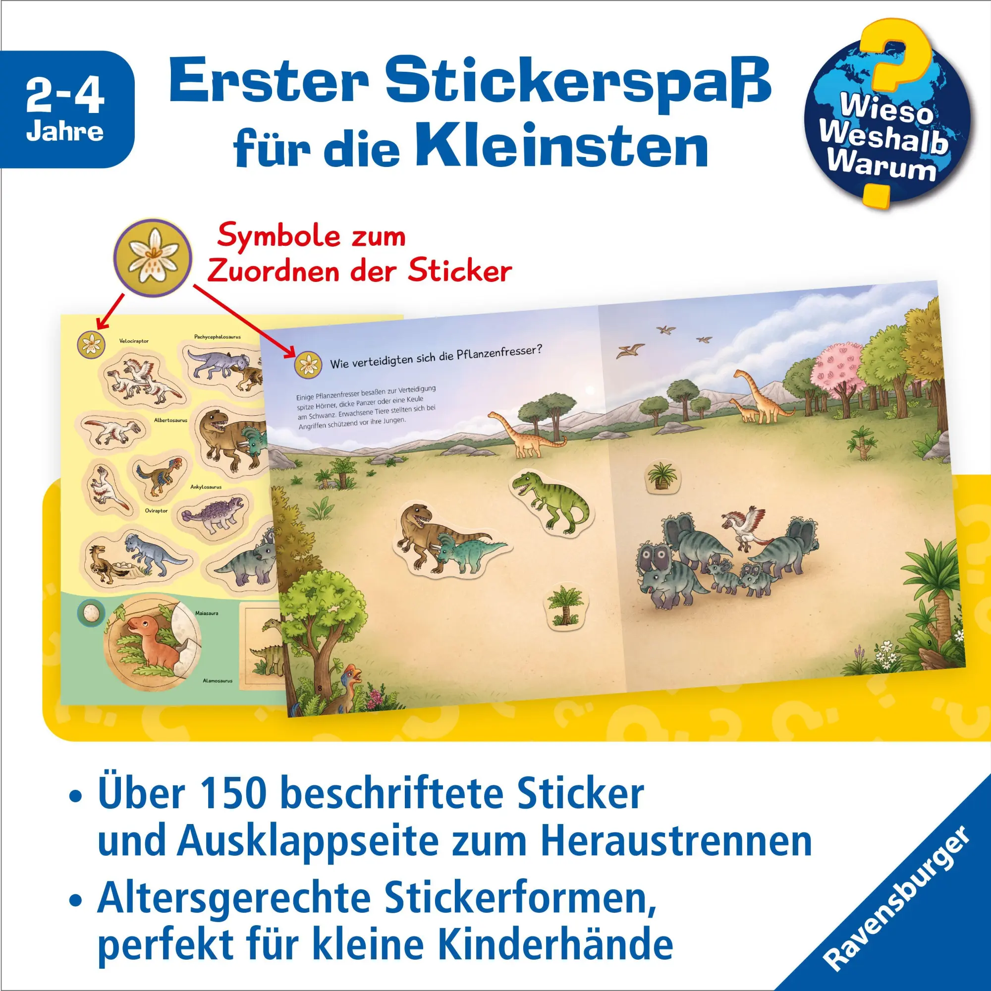 Bild: 9783473601066 | Wieso? Weshalb? Warum? junior Stickerheft - Dinosaurier | Warnecke