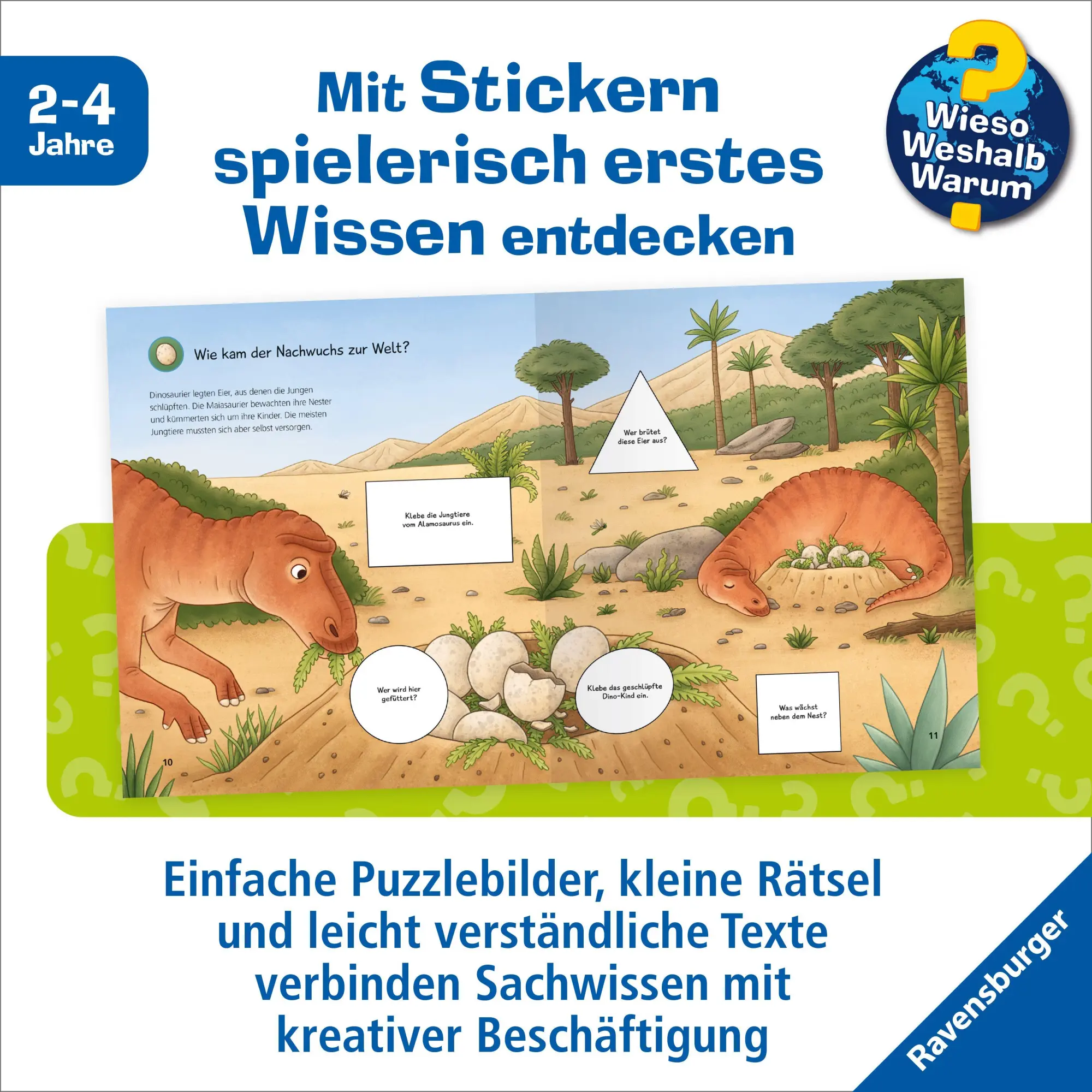 Bild: 9783473601066 | Wieso? Weshalb? Warum? junior Stickerheft - Dinosaurier | Warnecke
