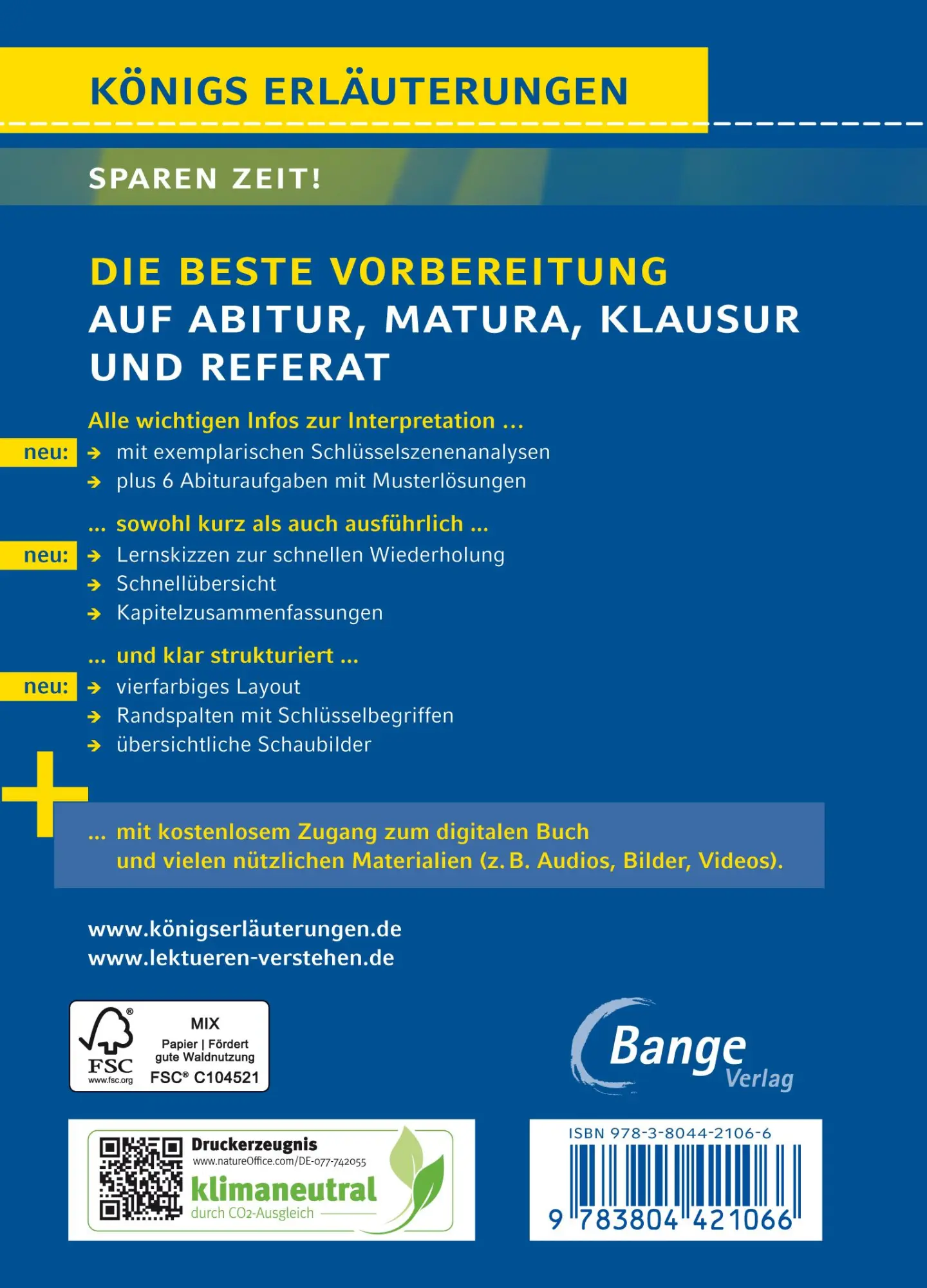 Rückseite: 9783804421066 | Der Process von Franz Kafka - Textanalyse und Interpretation | Kafka