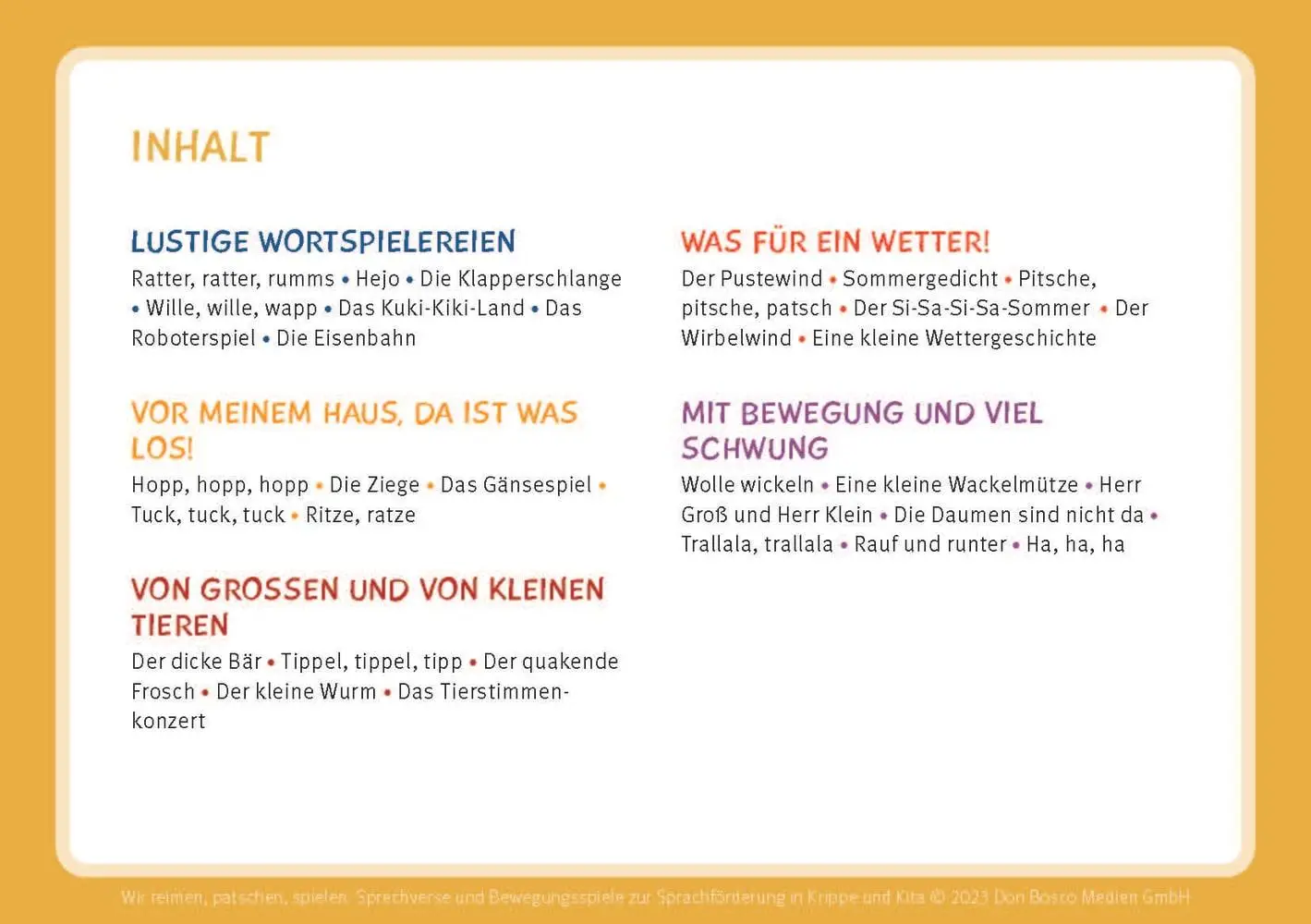 Bild: 4260694921166 | Wir reimen, patschen, spielen | Anna Thekla Ruhe | Box | 32 S. | 2025