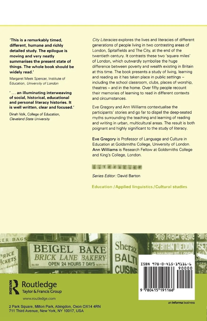 Rückseite: 9780415191166 | City Literacies | Learning to Read Across Generations and Cultures