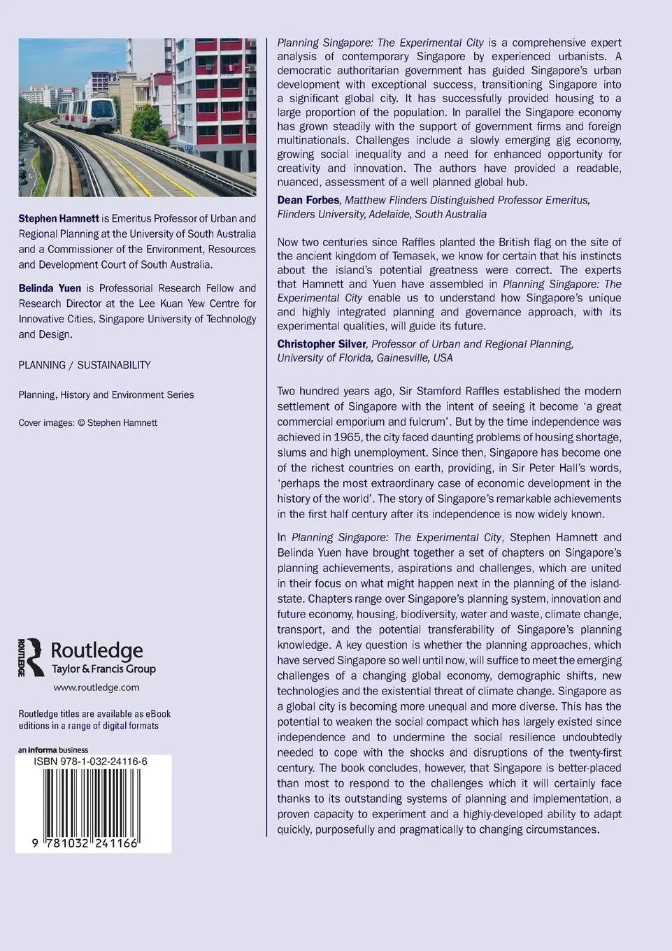 Rückseite: 9781032241166 | Planning Singapore | The Experimental City | Stephen Hamnett (u. a.)