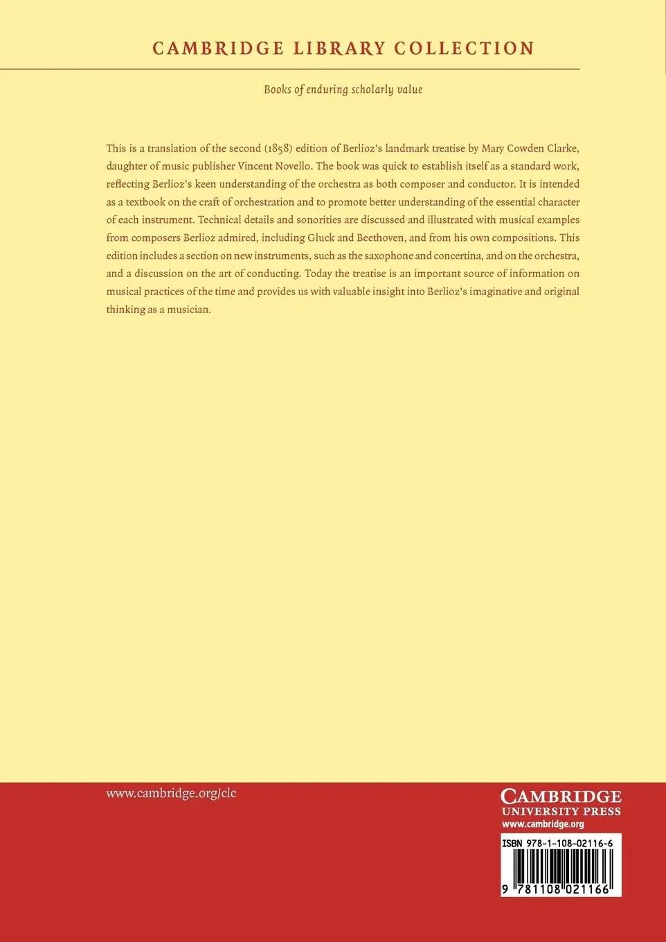 Rückseite: 9781108021166 | A Treatise Upon Modern Instrumentation and Orchestration | Berlioz