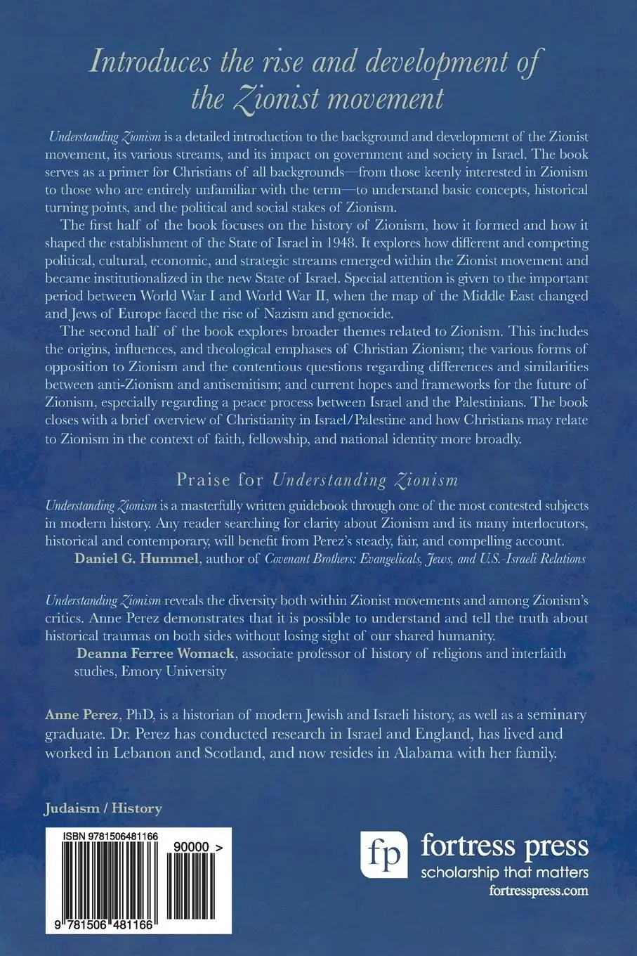 Rückseite: 9781506481166 | Understanding Zionism | History and Perspectives | Anne Perez | Buch