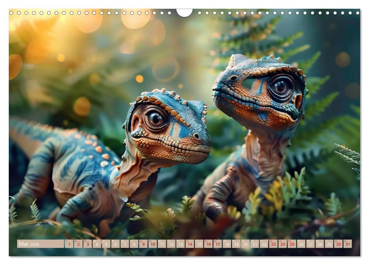 Bild: 9783457301166 | Dino-Babys (Wandkalender 2026 DIN A3 quer), CALVENDO Monatskalender