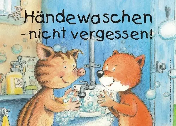 Cover: 9783865591166 | Händewaschen - nicht vergessen! Kunststoff-Schild, 29,7 x 21cm | 2020