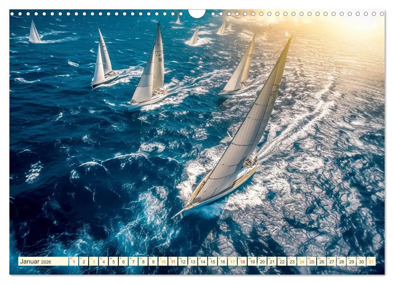 Bild: 9783457461266 | Segeln - schöne Momente (Wandkalender 2026 DIN A3 quer), CALVENDO...